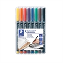 Staedtler 318 WP8 - Marcador Permanente Para Transparencias Y Cd S Con Tinta Antisecado De Base De Alcohol Pu