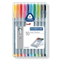 Staedtler 334 SB10 - Rotulador Con Tinta De Base De Agua Con Punta De Fibra De 03 Mm Y Trazo De 03 Mm. Cuerpo F