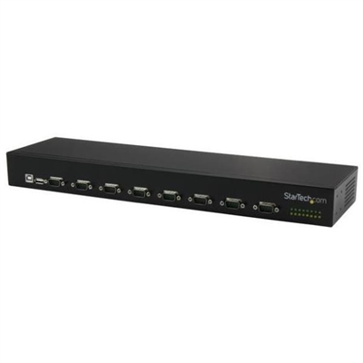 Startech ICUSB23208FD Hub Usb 8 Puertos Serie - Número Puertos Usb: 1; Standard Usb: Usb 2.0 High Speed (480 Mbps) Type-A; Alimentación: Autoalimentato; Color Chasis: Negro