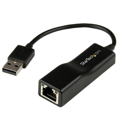 Startech USB2100 Adaptador Usb De Red Ethernet - Tipologia Interfaz Lan: Ethernet; Conector Puerta Lan: Rj-45; Velocidad Lan: 480 Mbit/S; Bus De Sistema: Usb 2.0; Wake-On-Lan: No; Alimentación Por Medio Del Bus: Sí