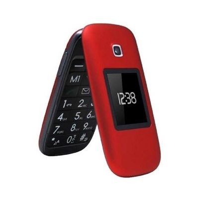 Telefunken TF-GSM-260-CAR-RD Telefunken TM 260 COSI - Teléfono básico - microSD slot - rear camera 2 MP - rojo