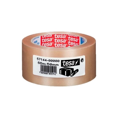 Tesa 57144-00000-00 Precinto De Pvc Color Transparente Su Ancho De Cinta Es De 55 Mm Y Su Largo De 66 M. Adhesivo De Caucho Natural. Adecuado Para El Sellado Seguro De Paquetes De Tama?O Mediano. Puede Procesarse Con Dispensadores Manuales O Automaticos. Su Soporte Rugoso Permite Un Desbobinado Suave Y Uniforme. El Paquete Contiene 6 Rollos.
