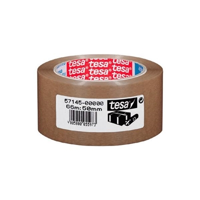 Tesa 57145-00000-00 Precinto De Pvc Color Habana Su Ancho De Cinta Es De 55 Mm Y Su Largo De 66 M. Adhesivo De Caucho Natural. Adecuado Para El Sellado Seguro De Paquetes De Tama?O Mediano. Puede Procesarse Con Dispensadores Manuales O Automaticos. Su Soporte Rugoso Permite Un Desbobinado Suave Y Uniforme. El Paquete Contiene 6 Rollos.