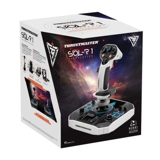 Thrustmaster 2960920 ¡El espacio es tuyo! Embárcate en un viaje estelar con el Sol-R 1 Flightstick, el joystick para dominar el combate y la exploración espacial. Prepárate para una experiencia galáctica de otro mundo con este preciso y ambidiestro Sol-R 1 Flightstick, diseñado específicamente para el combate y la exploración espacial. ¡Conecta tu Sol-R 1 Flightstick a tu PC y comienza tu odisea más allá de las estrellas! Diseñado para mejorar tu capacidad de respuesta durante el combate y la exploración espacial, el Sol-R 1 Flightstick tiene un agarre ambidiestro extraíble y una base equipada con un acelerador central, para un total de 44 acciones asignables. El joystick Sol-R 1 cuenta con 3 ejes de movimiento (X, Y y Z) con precisión HEART (HallEffect AccuRate Technology™) de 16 bits, además de 5 ejes virtuales (rueda, acelerador y ministick). Este nivel de precisión lo convierte en el joystick perfecto para tus aventuras espaciales.El Sol-R 1 Flightstick viene con soportes ergonómicos intercambiables (apoyo para el pulgar y apoyo para la muñeca), que se pueden adaptar a su mano derecha o izquierda para una comodidad completa en esas largas aventuras espaciales. Inspirado en los mayores éxitos de taquilla de ciencia ficción, las 11 zonas RGB controladas por software del Sol-R 1 Flightstick lucen colores únicos para una inmersión total en el cosmos. Combina dispositivos Thrustmaster acoplando la empuñadura extraíble Sol-R 1 Flightstick a una base AVA*. La base Sol-R es compatible con las empuñaduras Viper* y Hornet* de Thrustmaster, así como con las empuñaduras futuras*. (*Se vende por separado)