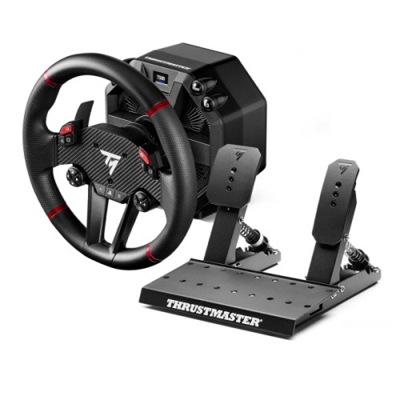 Thrustmaster 4160853 Thrustmaster T598. Tipo de dispositivo: Volante + Pedales, Plataformas de juego soportadas: PC, PlayStation 4, PlayStation 5, Tipo de unidad: Accionamiento directo. Tecnología de conectividad: Alámbrico, Interfaz del dispositivo: USB. Color del producto: Negro, Rojo, Material de la carcasa: Metal. Fuente de energía: Corriente alterna. Sistema operativo Windows soportado: Windows 10, Windows 11, Si