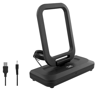 Tnb ANIN02 38Db Indoor Tilt Antenna With Built-In Amplifierequipped With A 4G Filter You Will Benefit From A Reception Without Disturbance - Ideal For A Reception Distance Of 0-15Km - Hd & Uhd Compatible - The Usb Power Cable Will Allow You To Connect This Antenna Directly To Your Tv Equipped With A Usb Port Or To A Standard Usb Chargerpower Supply: Usb 5V - Capacity: 115Db?V - Max Gain: 38Db - Frequency Range: Uhf 470-790Hz - Impedance: 75Ohm - Cord Length: 100 Cm - Warranty: 1 Year - Black Colour