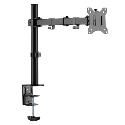 Tnb MHFIX Ergo Line - Single Height Adjustable Monitor Standscreen Pole With Simple Articulation And Height Adjustment - Steel Finish For Optimal Strength And Durability - The Articulation Of The Arm And Head Combined With Its 360° Rotation Around The Pole Allow To Find The Ideal Position For The Monitor - Cable Guide Clips - Ultra Simple Clamping Screw For Desktops Between 10 And 85 Mm Thick.Material: Steel - For Screens Between 17 And 32 - Supports Screens Up To 8 Kg - Arm Bending Angle: +/-90° - Head Tilting Angle: +/-45° - Vesa Standard 75X75 100X100 - Black Colour
