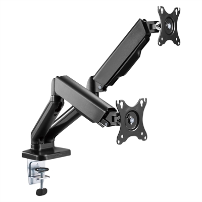 Tnb MHFLEXDUAL Ergo Line - Double Articulated Monitor Armideal For Positioning 2 Screens Side By Side - Double Monitor Arm With Full Articulation And 360° Adjustment - Allows You To Adjust The Position Of Your Monitors In Height Depth And Width - Gas Spring To Adapt The Position And Counterbalance The Weight Of The Screen With Precision - Cable Guide Integrated Into The Body Of The Arm To Facilitate The Storage Of The Desk And Free Up Space - 2 Integrated Mounting Options : Easy Clamping Screw For Desktops Between 10 And 85 Mm Thick And Drilling Kit - Material: Matt Black Plastic Steel - For Two Screens Between 17 And 32 - Supports Screens Up To 9 Kg - Arm Bending Angle: +/-90° - Head Tilting Angle: +/-70° - Screen Rotation +/-180° - Vesa Standard 75X75 100X100 - Colour: Black Black