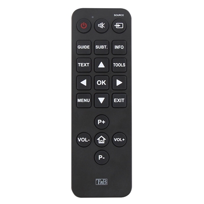 Tnb TCUNSENIOR Easy - Replacement Remote Controlultra-Simplified Keypad And Large Buttons - Pre-Programmed For All Panasonic Philips Lg Samsung And Sony Tv Models - Works Without Any Settings Just Insert The Batteries - Learning Function To Set Up Any Remote Control - Customize Your Remote Control In One Click And Get The Same Functionalities As On Your Original Remote Control (Requires The Original Remote Control) - Works With 2 Lr03 (Aaa) Batteries Not Included - Black Colour