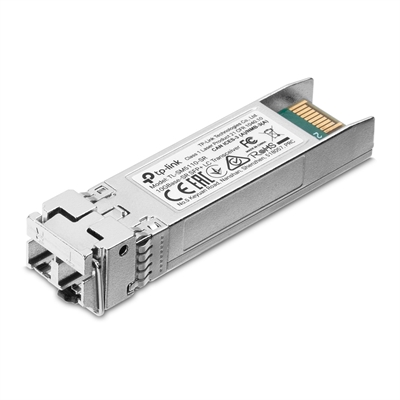 Tp-Link SM5110-SR TP-LINK TL-SM5110-SR. Tipo de transceptor SFP: Fibra óptica, Rango máximo de transferencia de datos: 10000 Mbit/s, Tipo de interfaz: SFP+. Color del producto: Plata, Certificación: FCC, CE. Voltaje de entrada: 3.3 V