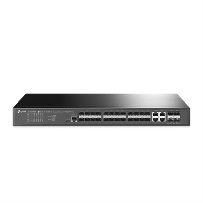 Tp-Link TL-SG3428XF Jetstream? 24-Port Sfp L2+ Managed Switch With 4 10Ge Sfp+ Slots Jetstream? 24-Port Sfp L2+ Managed Switch With 4 10Ge Sfp+ Slots Port: 20× Gigabit Sfp Ports 4× Gigabit Sfp/Rj45 Combo Ports 4× 10G Sfp+ Slots Rj45/Micro-Usb Console Port Spec: 1U 19-Inch Rack-Mountable Steel Case Feature: Integration With Omada Sdn Co