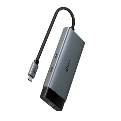 Tp-Link UH5020C Hub 5 en 1 USC-CUH5020C convierte un único puerto USB-C en 5 puertos con un HDMI 4K@60Hz, 100W Power Delivery, 1 puerto de datos USB-C y 2 puertos de datos USB-A.Definición Ultra HDConéctalo a un monitor externo a través del puerto HDMI 4K@60Hz.Carga Rápida de 100WSuministra hasta 100 W de potencia a tu PC mientras transfieres archivos o transmites contenido multimedia.Transferencia de datos a 5 GbpsPermite el uso simultáneo de varios dispositivos gracias a sus 3 puertos USB 3.0.Plug & PlaySin necesidad de drivers en Mac OS X El Capitan versión 10.11.6 y posteriores, Windows 11/10/8.1, Linux, iPad OS, iOS, Android y Chrome OS.Diseño MinimalistaDiseñado para proteger el conector y mejorar la movilidad. La carcasa de aleación de aluminio y cable trenzado mejoran su resistencia.