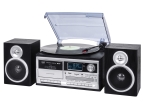 Trevi 0T107200 Trevi TT 1072. Tipo: Tocadiscos de tracción directa, Funcionamiento: Semiautomático, Color del producto: Negro, Plata. Forma: Brazo recto. Conector USB: USB tipo A, Auriculares: 3,5 mm. Tipo de visualizador: LCD, Color de luz de fondo: Azul. Tipo de fuente de alimentación: Corriente alterna, Consumo energético: 25 W, Voltaje de entrada de adaptador AC: 110 - 240 V