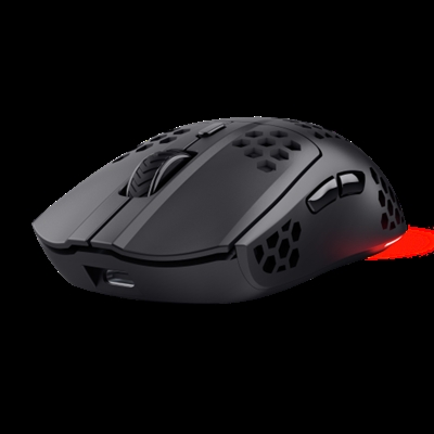 Trust 25307 Ratón gaming inalámbrico ultraligero GXT 929W HeloxRatón gaming inalámbrico ultraligero con iluminación LED multicolor y efecto respiración, para realizar movimientos rápidos de forma sencilla