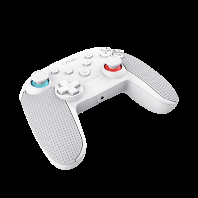 Trust 25426 Trust GXT 1246W MUTA. Tipo de dispositivo: Gamepad, Plataformas de juego soportadas: Nintendo Switch, Nintendo Switch Lite, Botones de función control para gaming: Cruceta, Botón de reinicio, Botón Seleccionar, Botón de arranque, Botón turbo. Tecnología de conectividad: Inalámbrico, Interfaz del dispositivo: Bluetooth. Color del producto: Blanco. Fuente de energía: Batería, Autonomía: 15 h. Ancho: 161 mm, Profundidad: 111 mm, Altura: 61 mm