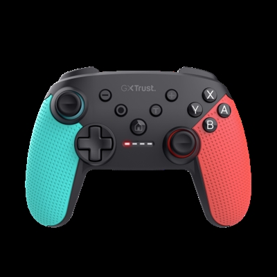 Trust 25427 Trust GXT 1246B Muta. Tipo de dispositivo: Gamepad, Plataformas de juego soportadas: Nintendo Switch, Nintendo Switch Lite, Botones de función control para gaming: Cruceta, Botón Seleccionar, Botón de arranque. Tecnología de conectividad: Inalámbrico, Interfaz del dispositivo: Bluetooth. Color del producto: Negro, Azul, Rojo. Fuente de energía: Batería. Ancho: 161 mm, Profundidad: 111 mm, Altura: 61 mm