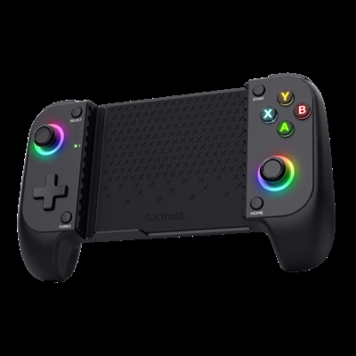 Trust 25485 Trust GXT 735 Mylox. Tipo de dispositivo: Gamepad, Plataformas de juego soportadas: Android, iOS, Botones de función control para gaming: Botón de inicio, Botón de encendido, Botón Seleccionar, Botón turbo. Tecnología de conectividad: Inalámbrico, Interfaz del dispositivo: Bluetooth, Conector USB: USB Tipo C. Color del producto: Negro, Longitud de cable: 1 m. Fuente de energía: Batería, Tipo de batería: Integrado, Tecnología de batería: Ión de litio. Sistemas operativos móviles soportados: Android, iOS