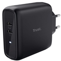 Cargador Doble Rapido Usb-C 65W Negro Maxo