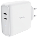 Cargador Doble Rapido Usb-C 65W Blanco Maxo