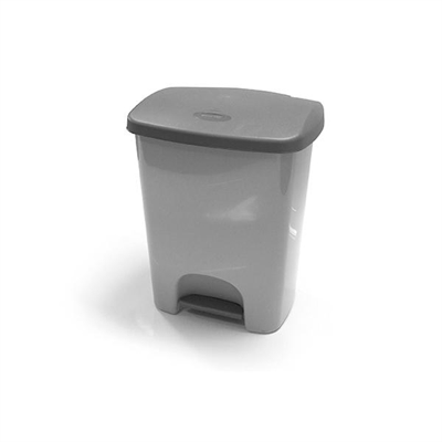 Varios 248976 Papelera Con Apertura A Pedal Y Cierre Retardado. Fabricada En Plastico Color Gris. Capacidad 25 L.