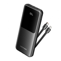 10000Mah Powerbank (C+A+A) With Clightning Cables 22.5W Black Le