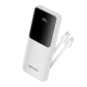 10000Mah Powerbank (C+A+A) With Clightning Cables 22.5W White Le