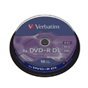 Verbatim 43666 - Superficie: Matt Silver Dvd+R Verbatim 8.5Gb 8X Doble Capa (Tarrina 10 Ud)
