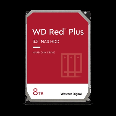 Western-Digital WD80EFPX Western Digital Red Plus. Tamaño del HDD: 3.5, Capacidad del HDD: 8 TB, Velocidad de rotación del HDD: 5640 RPM