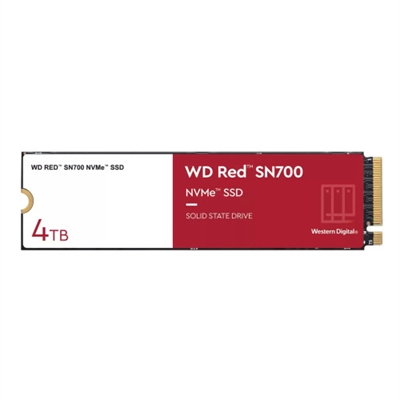 Western-Digital WDS400T1R0C Western Digital WD Red SN700. SDD, capacidad: 4000 GB, Factor de forma de disco SSD: M.2, Velocidad de lectura: 3400 MB/s, Velocidad de escritura: 3100 MB/s, Velocidad de transferencia de datos: 8 Gbit/s, Componente para: NAS