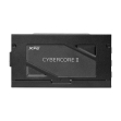 Xpg 15260158 XPG CYBERCORE II 1000W. Potencia total: 1000 W, Voltaje de entrada AC: 110 - 240 V, Frecuencia de entrada AC: 50/60 Hz. Alimentador de energía para tarjeta madre: 20+4 pin ATX, Longitud del cable de alimentación de la placa base: 75 cm, Longitud del cable de alimentación SATA: 150,600 mm. Utilizar con: PC, Factor de forma de fuente de alimentación (PSU): ATX, Certificación 80 PLUS: 80 PLUS Platinum. Color del producto: Negro, Tipo de enfriamiento: Activo, Diámetro de ventilador: 12 cm. Cables incluidos: Corriente alterna