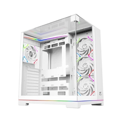 Xyz X-CS-TESSERACT-W TORRE ATX XYZ TESSERACT A-RGB WHITE 4XVENT 120MM ARGB CPU MAX 165MM GPU MAX 400MM
