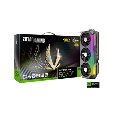 Zotac ZT-B50710BU-10P TARJETA GRÃFICA ZOTAC RTX 5070TI AMP EXT INFINITY ULTRA 16GB 3FAN 3XDP 1XHDMI GDDR7 RGB